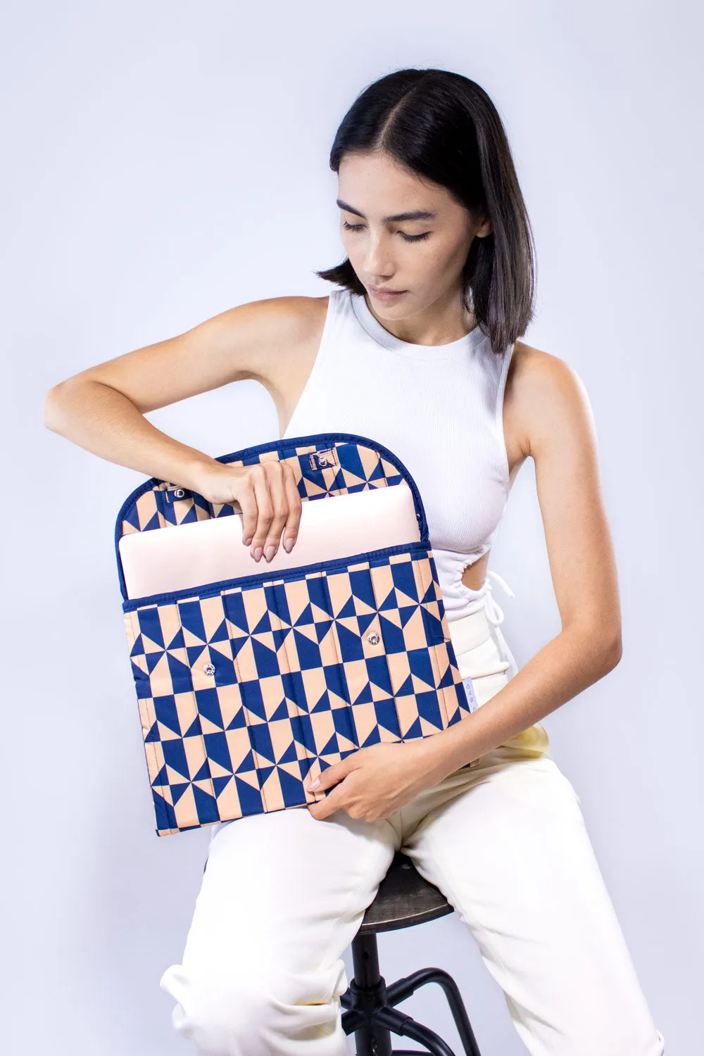 Kind Bag Coffee gavesett handlenett og laptopveske navy