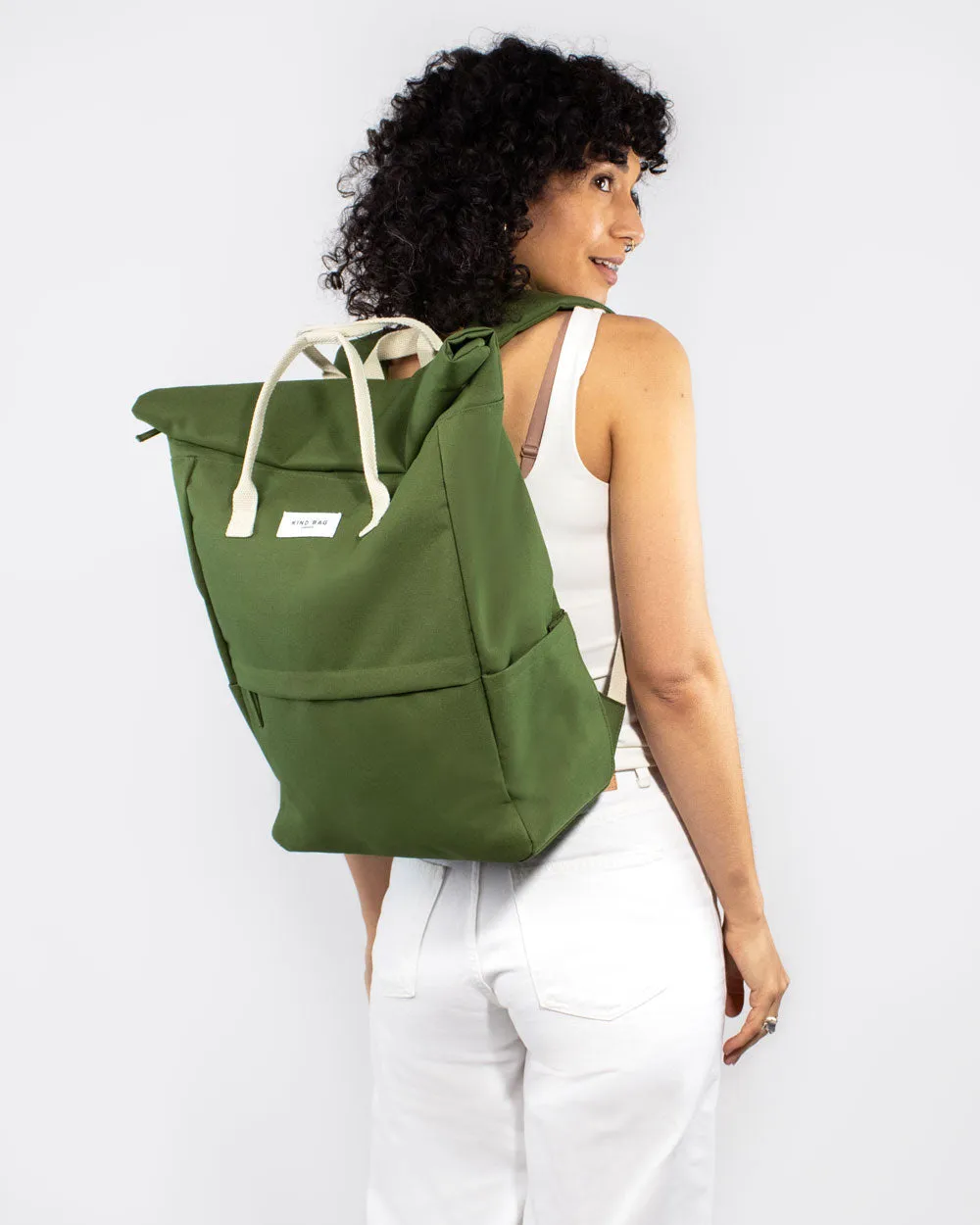 Kind Bag Hackney Large sekk khaki vannavstøtende stor