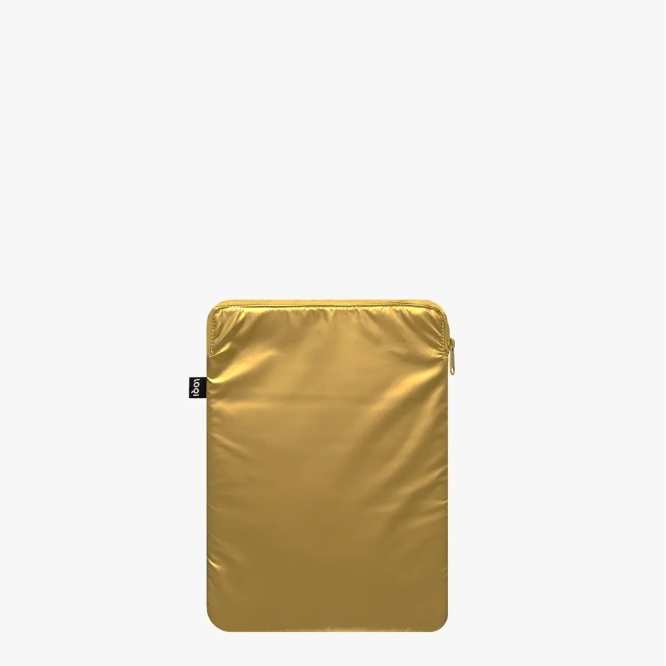 LOQI Metallic Gold laptopveske gull polstret