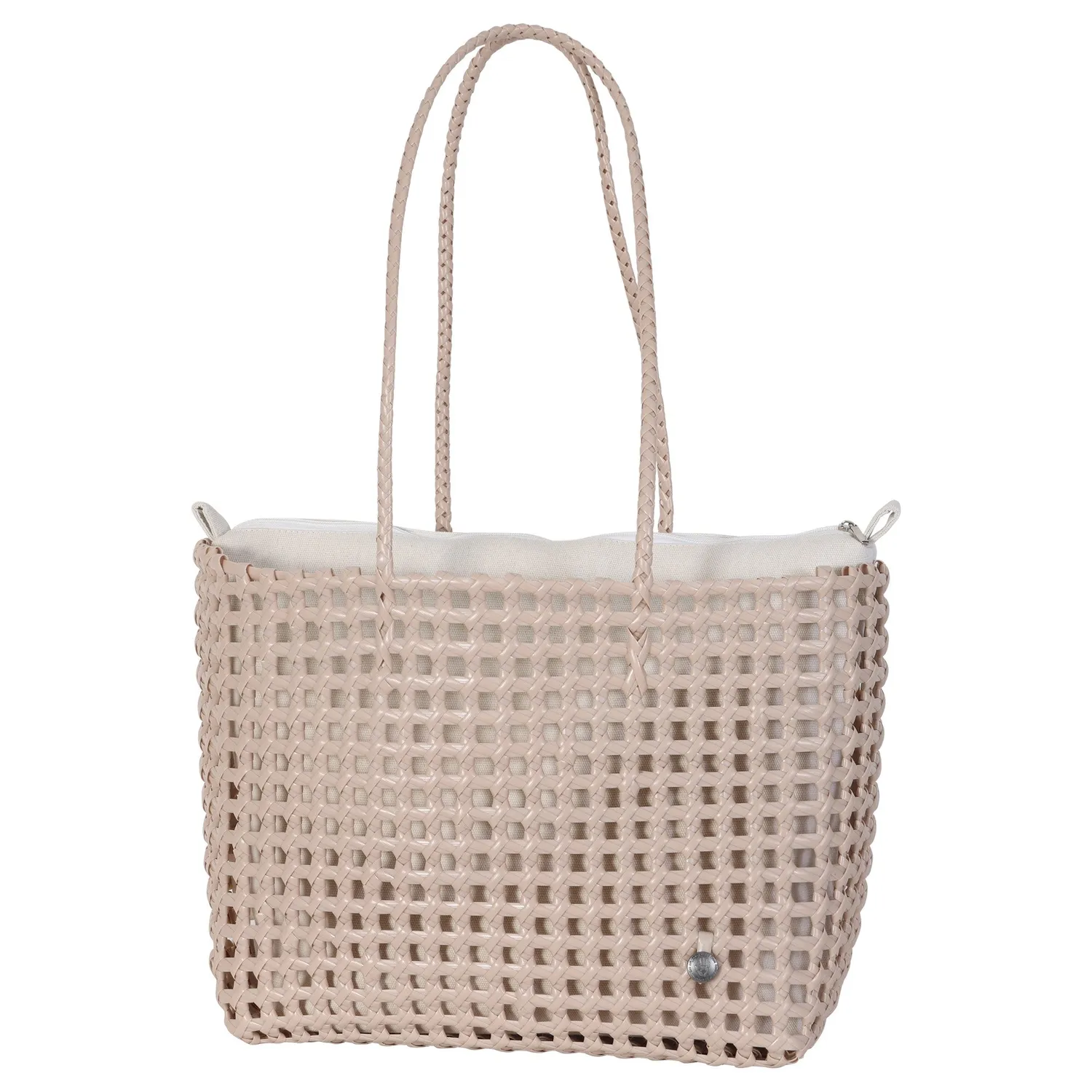 Handed By Maze shopper strandveske beige