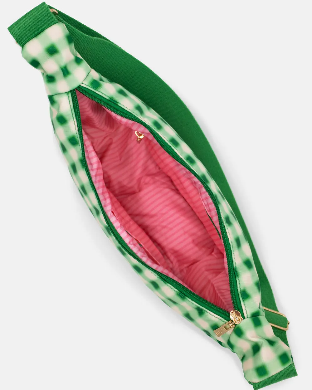 Kind Bag Blurred Plaid Green crossbody skulderveske grønn