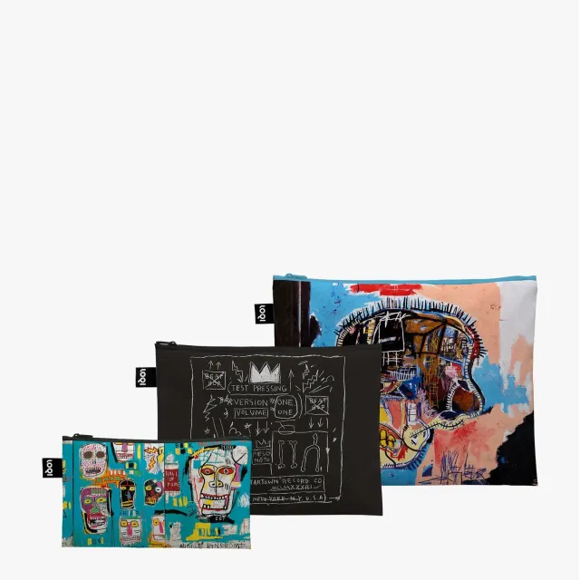 LOQI Jean-Michel Basquiat Untitled zipmapper 3-pak resirkulert