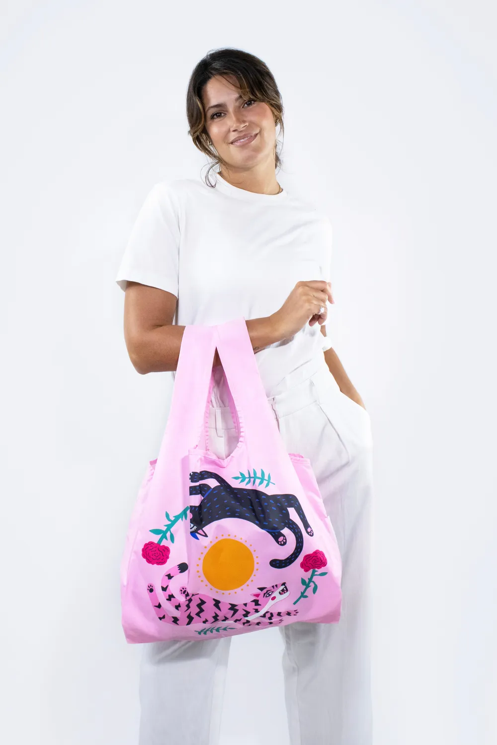 Kind Bag Amy Hastings Leaping Cats handlenett medium bærer 20 kg