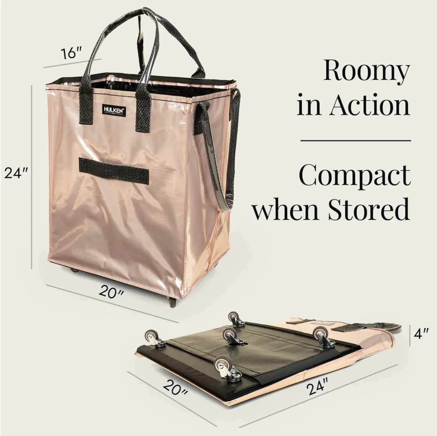 Hulken Rose Gold trillebag roségull 30 kg