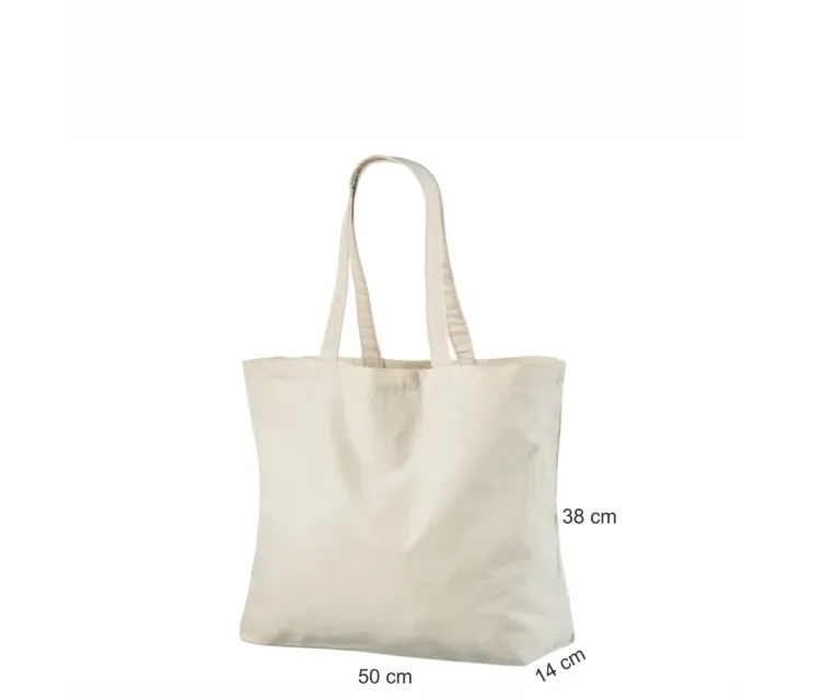 Handlenett Cotnat50x38+14 handlenett naturhvit stor 50 cm