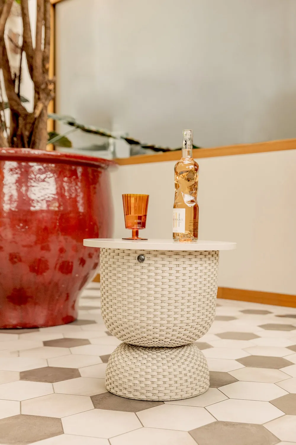 Handed By Twist Table sidebord oppbevaringsbord med lokk flettet