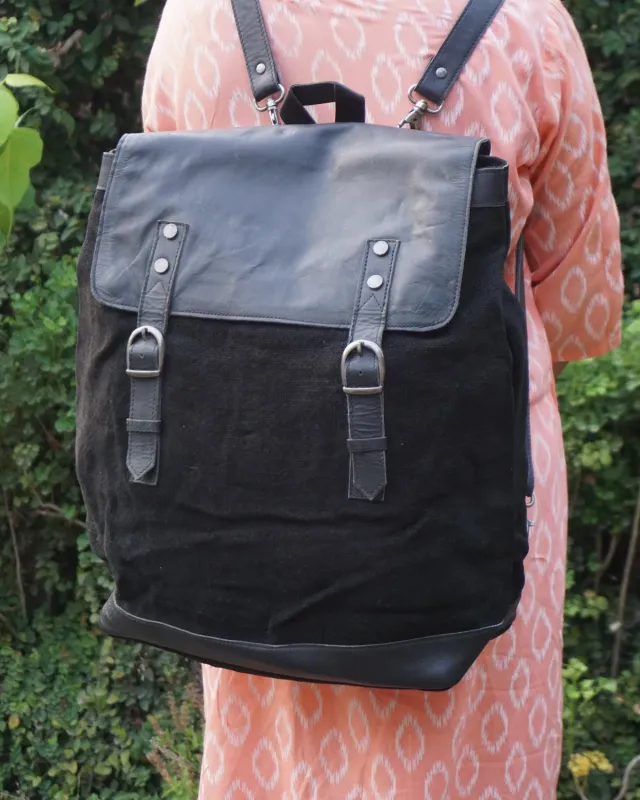 The Burlap People Custom Backpack ryggsekk svart