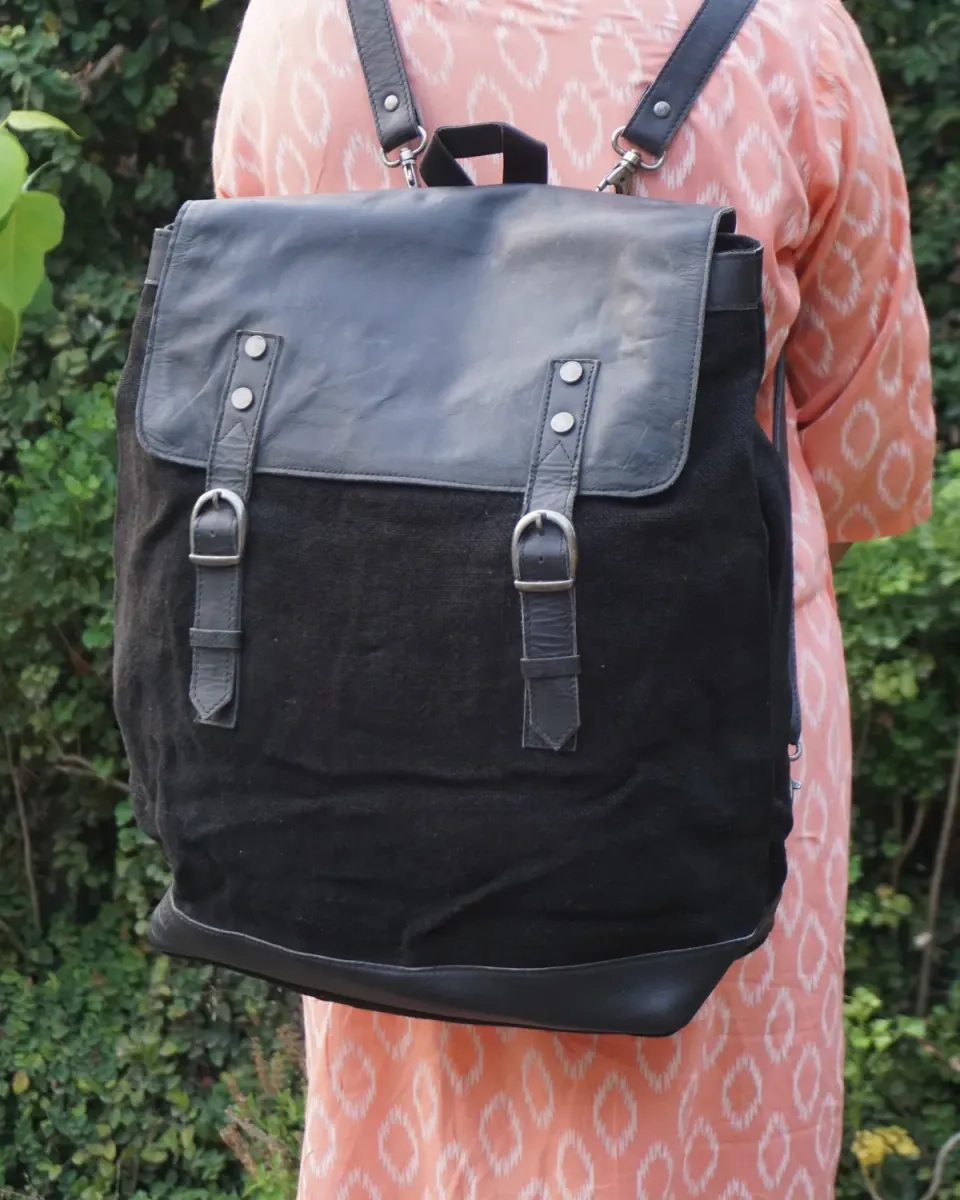 The Burlap People Custom Backpack ryggsekk svart