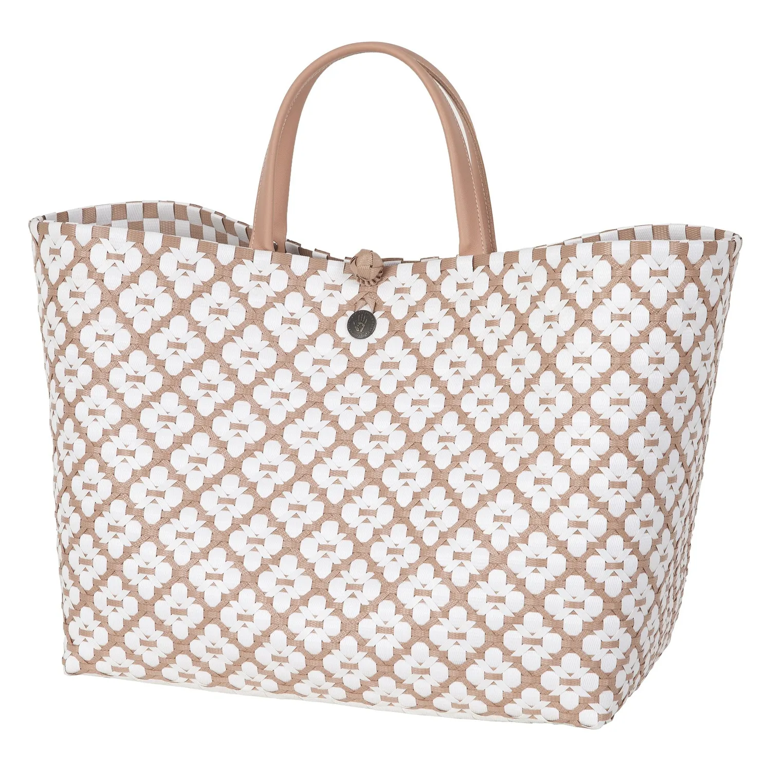 Handed By Motif shopper lysegrå mønster resirkulert