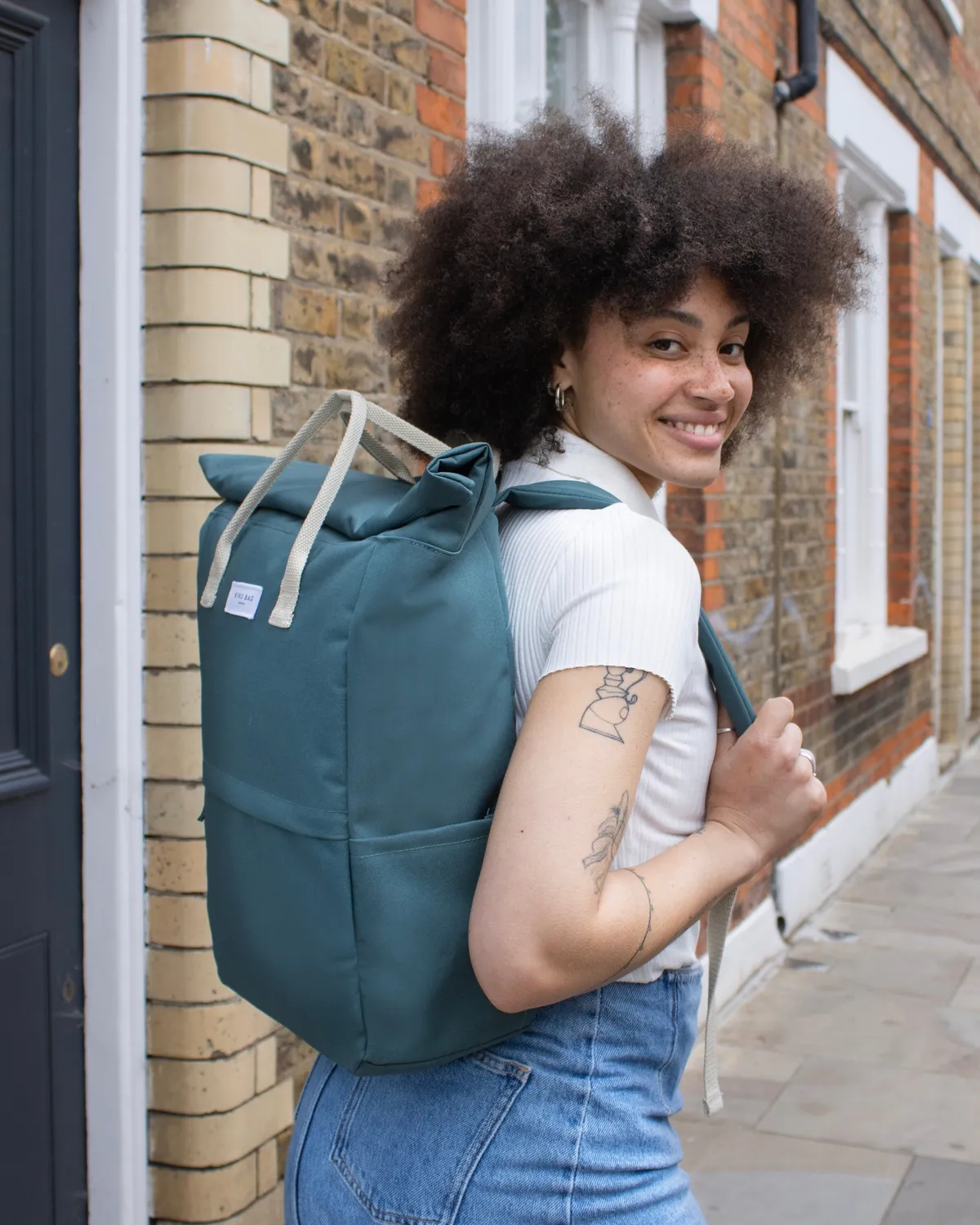 Kind Bag Hackney Large ryggsekk Moss Green 19,7L resirkulert