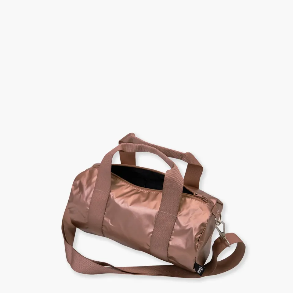 LOQI Metallic Rose Gold Medium Weekender roségull