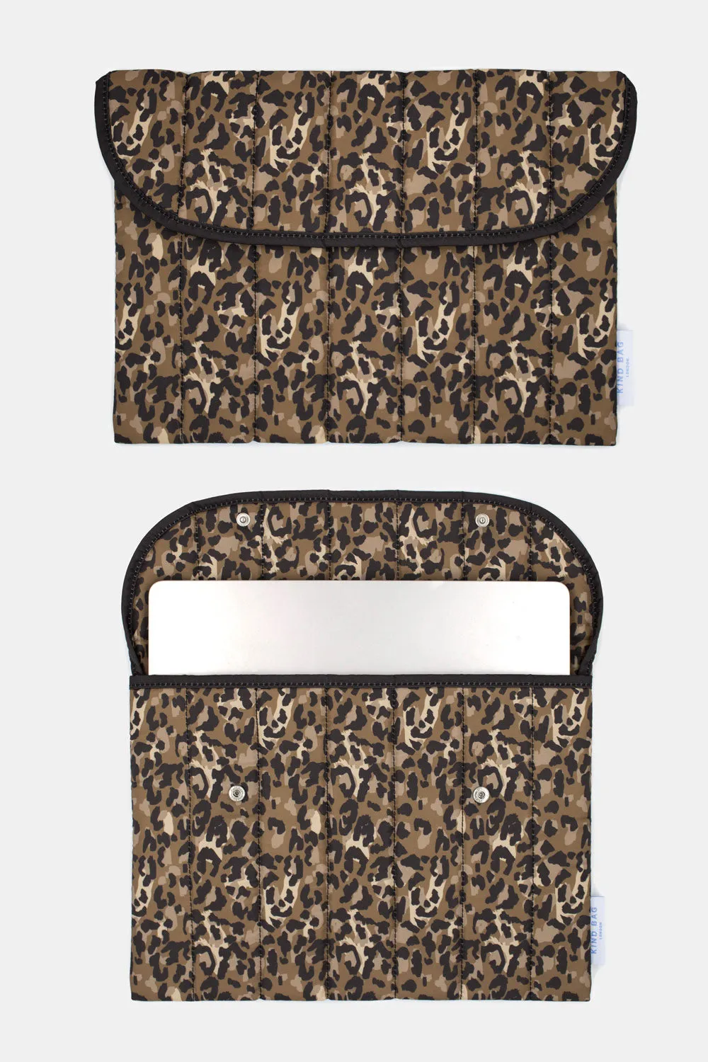 Kind Bag Leopard laptopmappe 13" vattert resirkulert