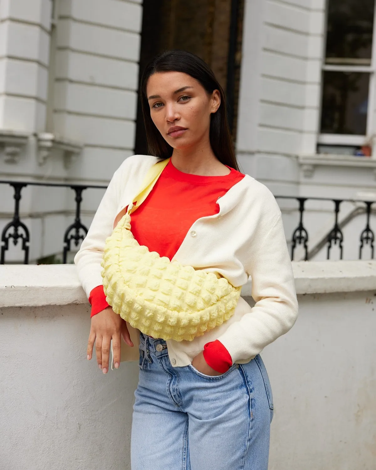 Kind Bag Butter Yellow crossbodyveske justerbar