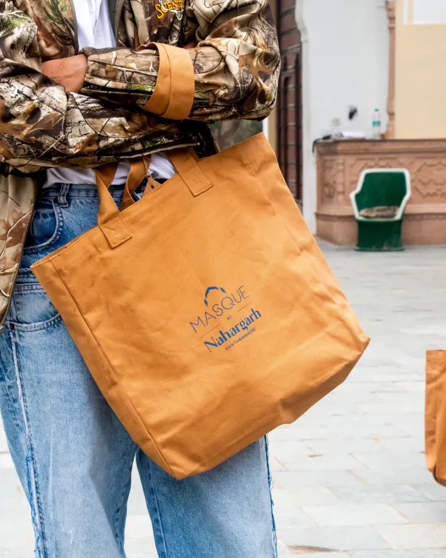 The Burlap People Tote Bag In Desert handlenett vintage