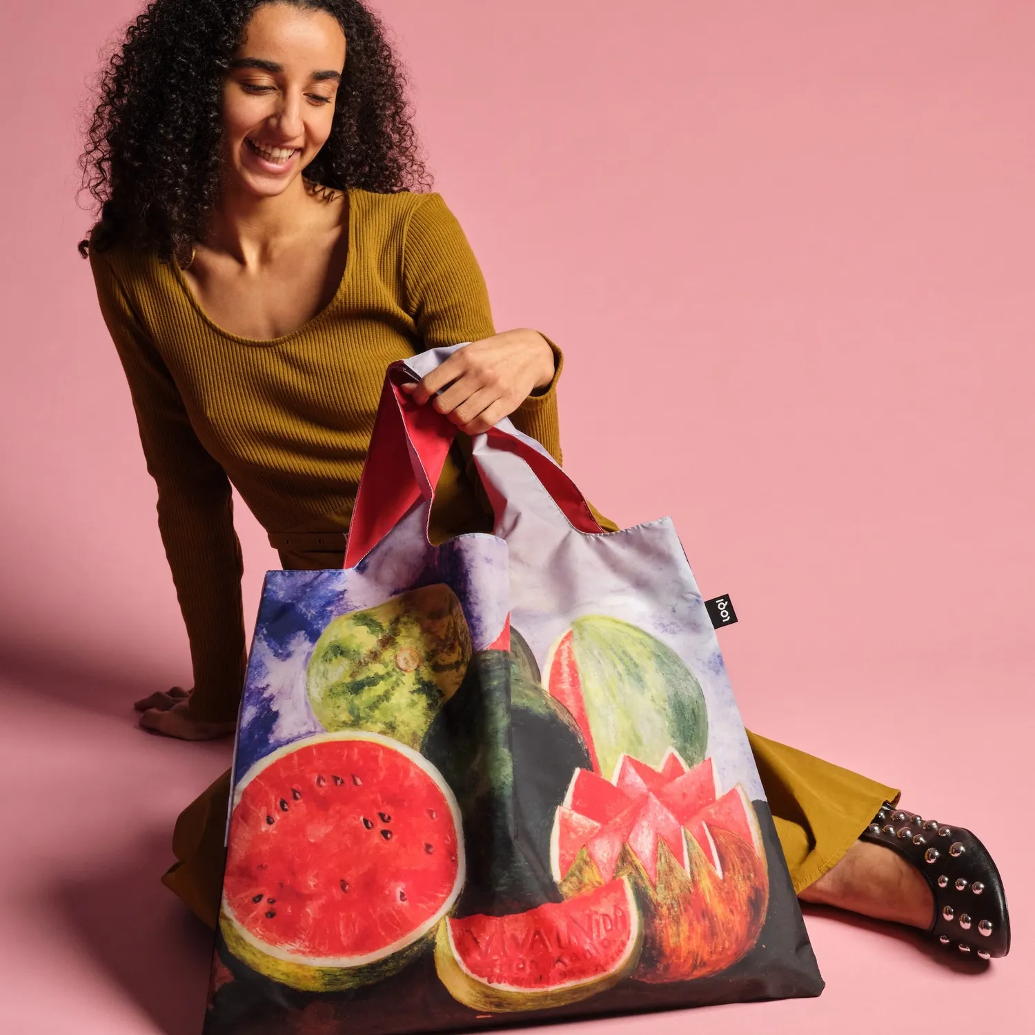LOQI Frida Kahlo Viva la Vida handlenett resirkulert