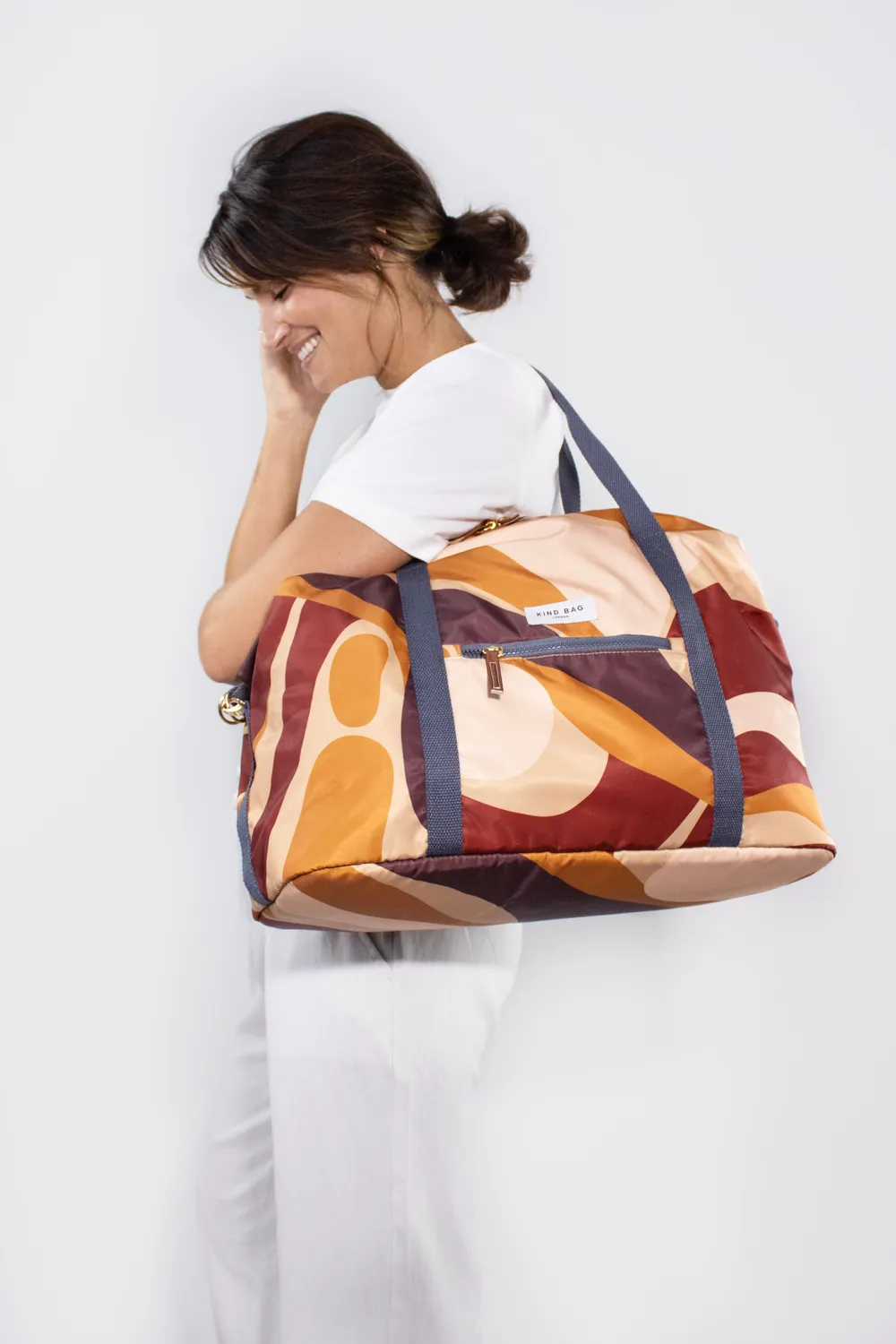 Kind Bag Weekender Abstract Caramel kabinbag beige