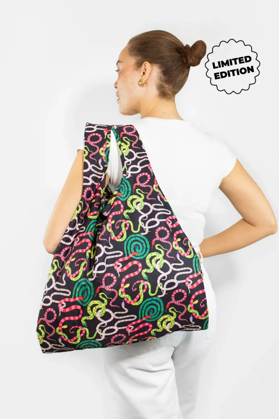 Kind Bag Bodil Jane Sizzling Snakes handlenett medium resirkulert