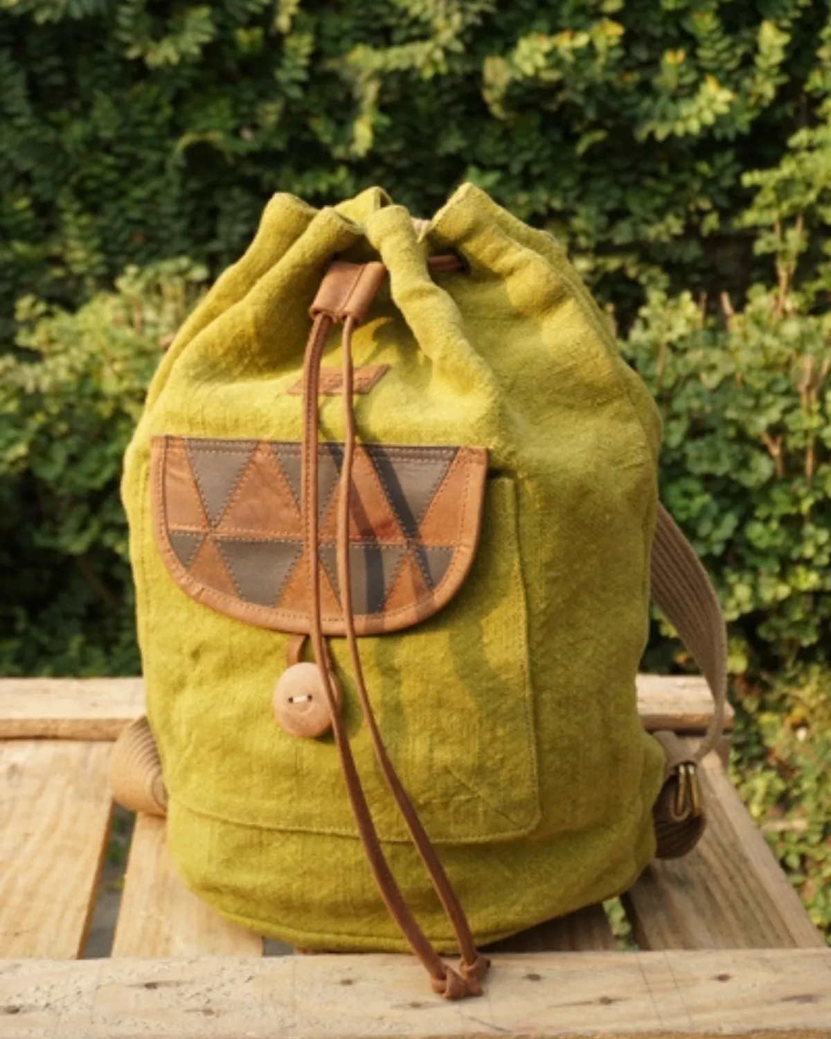 The Burlap People Easy Rider ryggsekk lett Bottle Green
