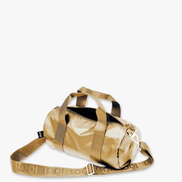 LOQI Metallic Gold weekender medium gull