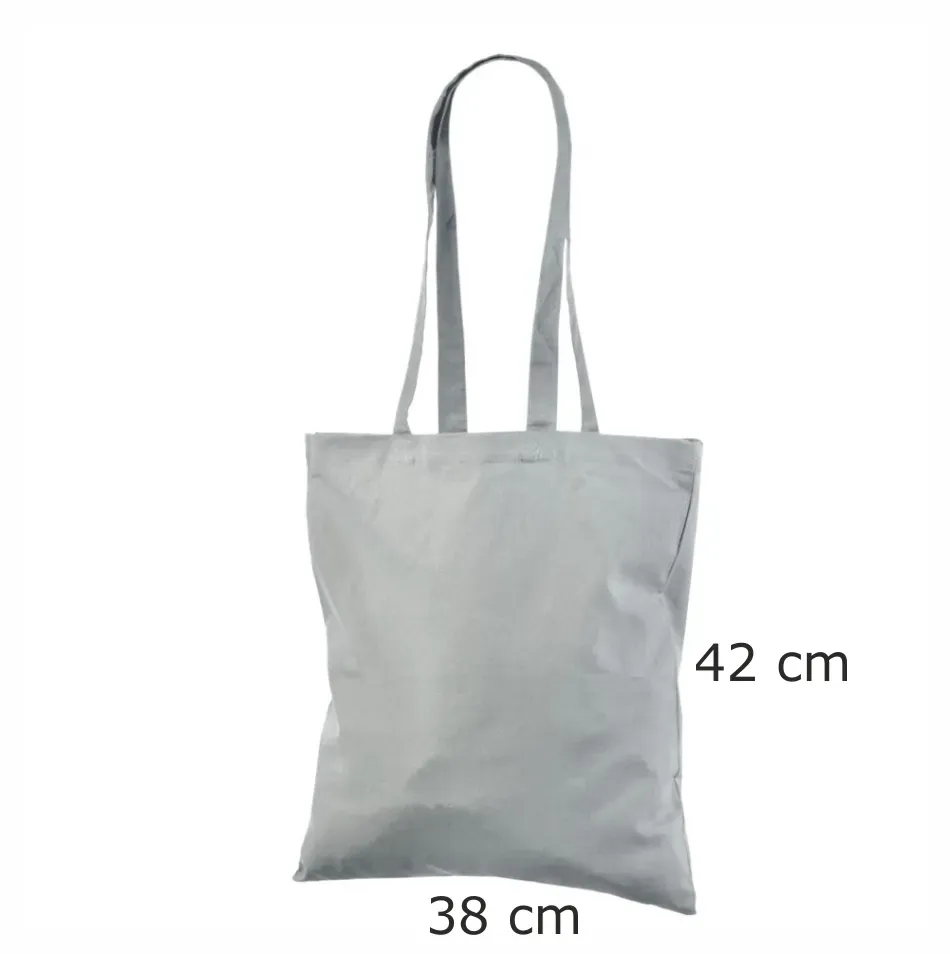 Handlenett grått handlenett bomull 38x42 skulder