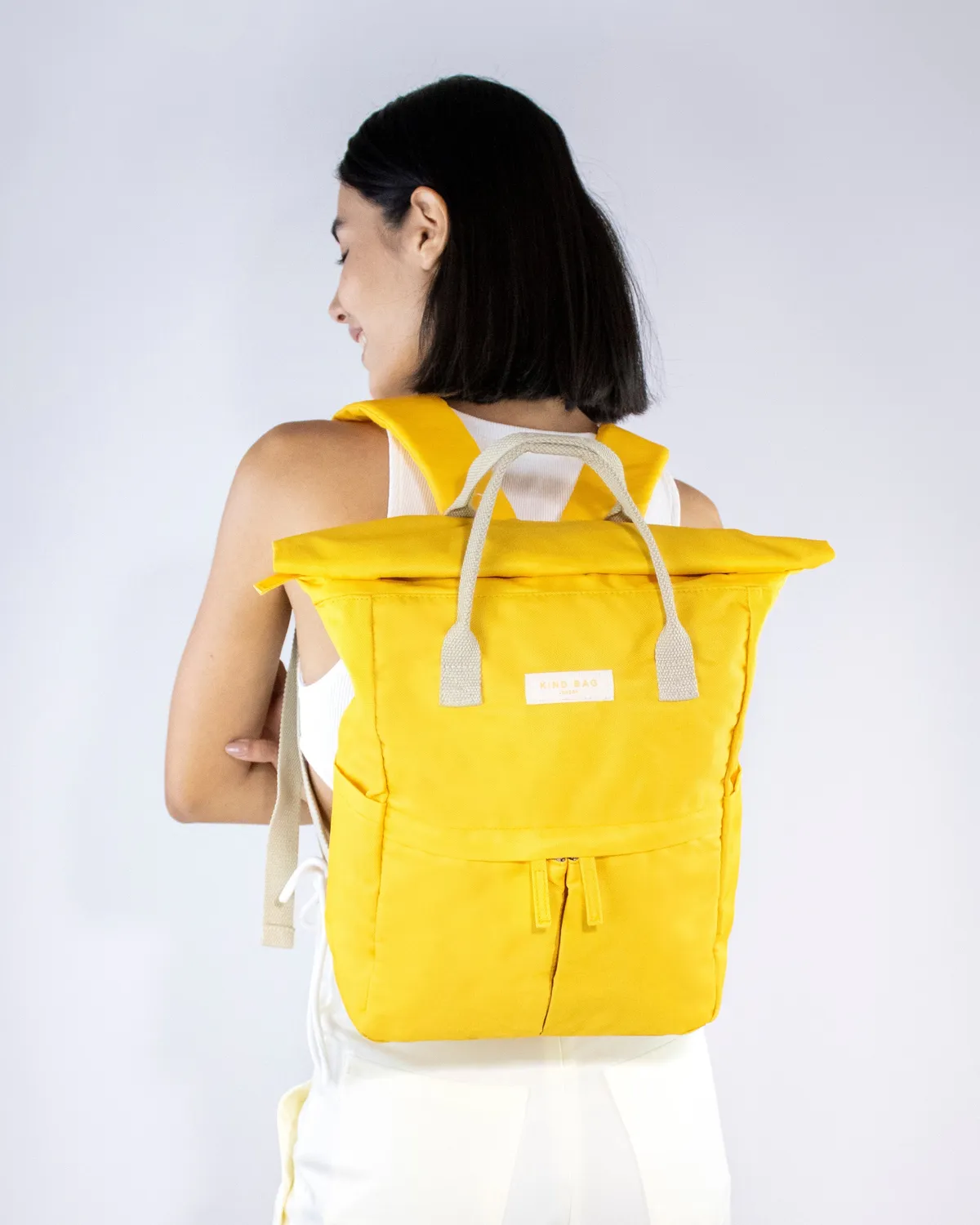 Kind Bag Hackney Medium ryggsekk tuscan gul resirkulert
