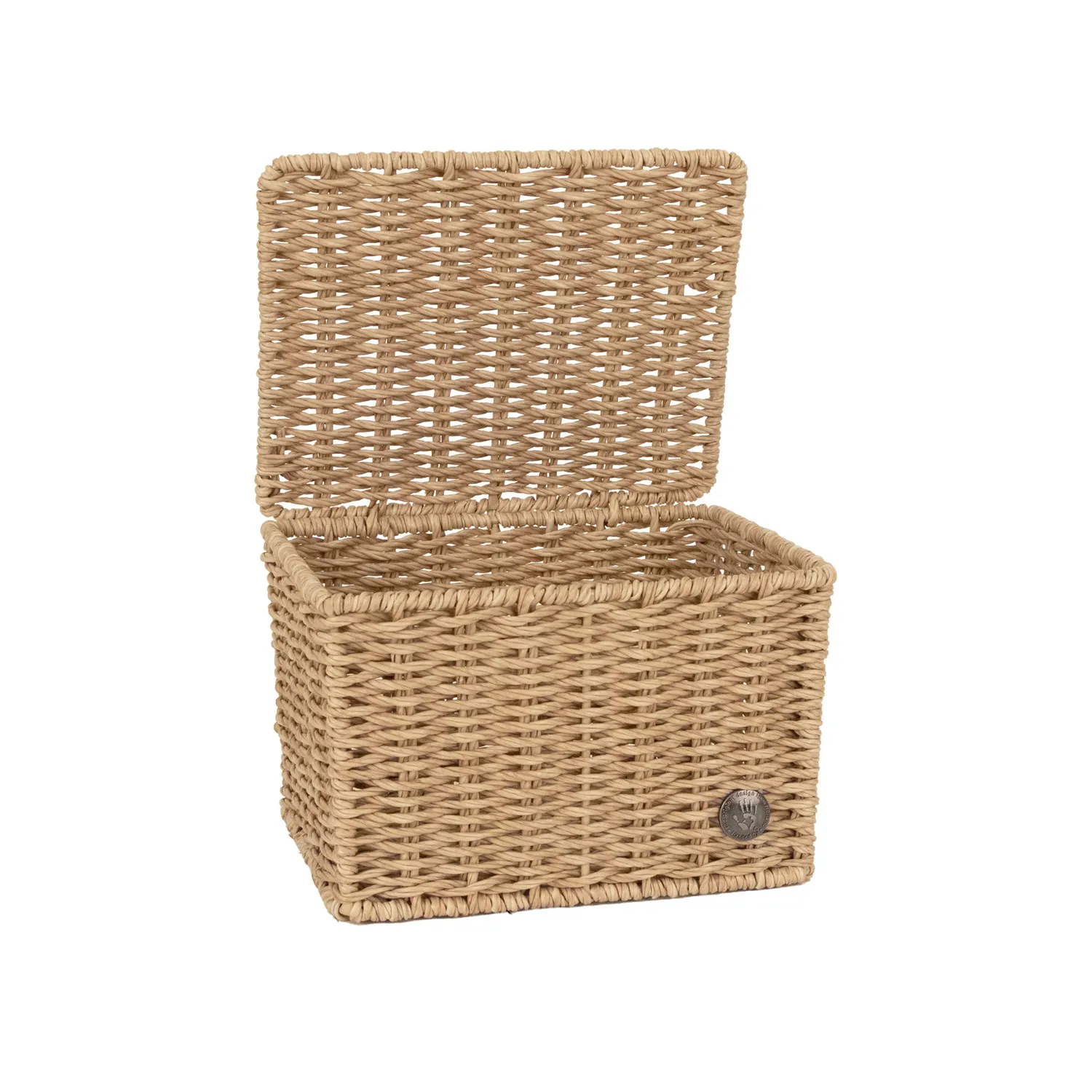 Handed By Celeste Small oppbevaringskurv med lokk natur