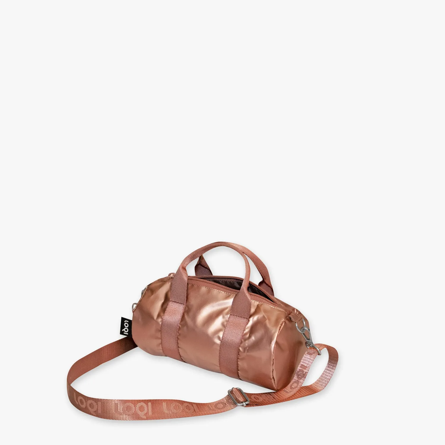 LOQI Metallic Rose Gold weekendbag liten metallisk