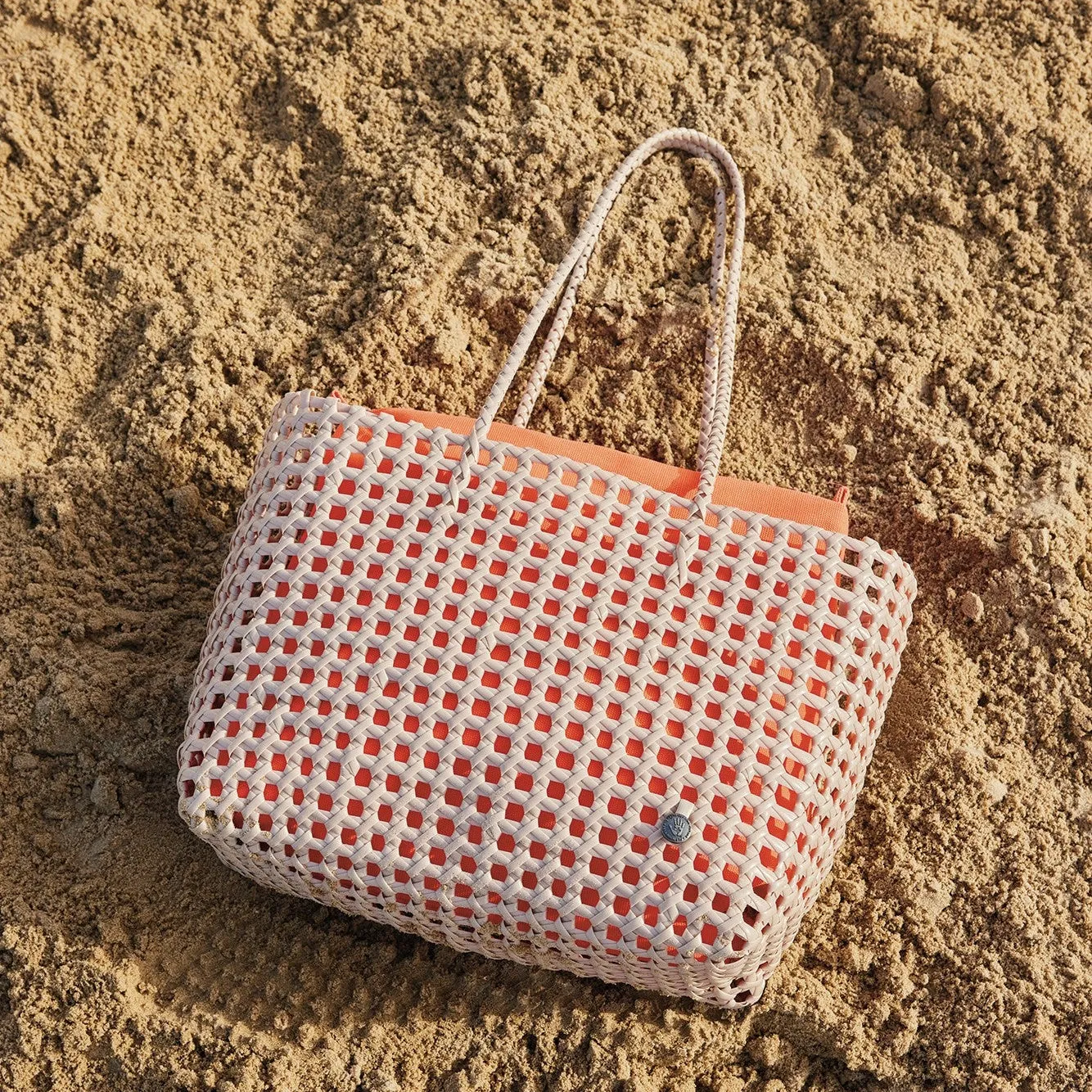 Handed By Maze shopper strandveske beige