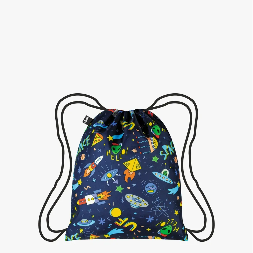 LOQI Space Ufo ryggsekk medium resirkulert barn