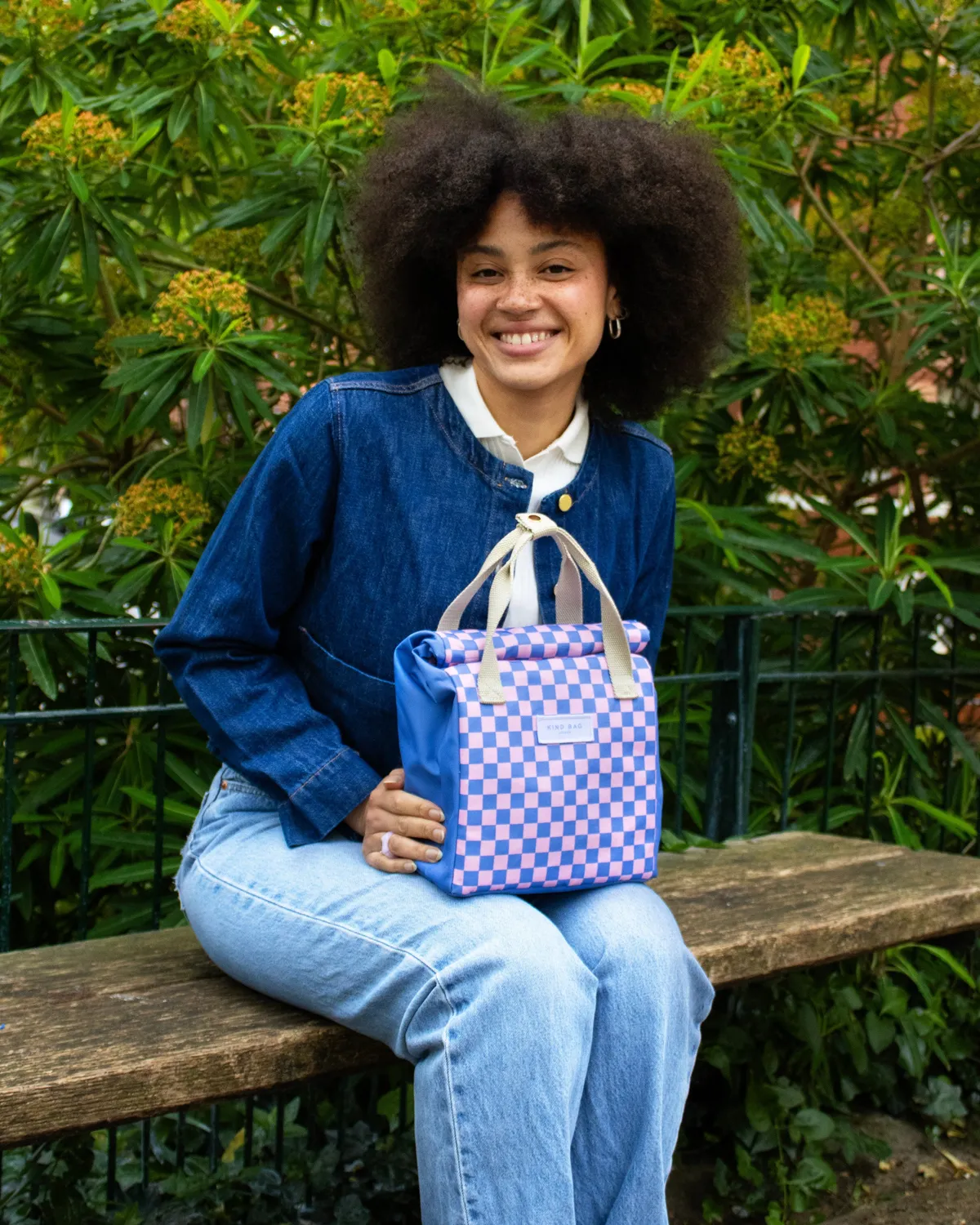 Kind Bag Lunch Bag lunsjpose Checkerboard vanntett