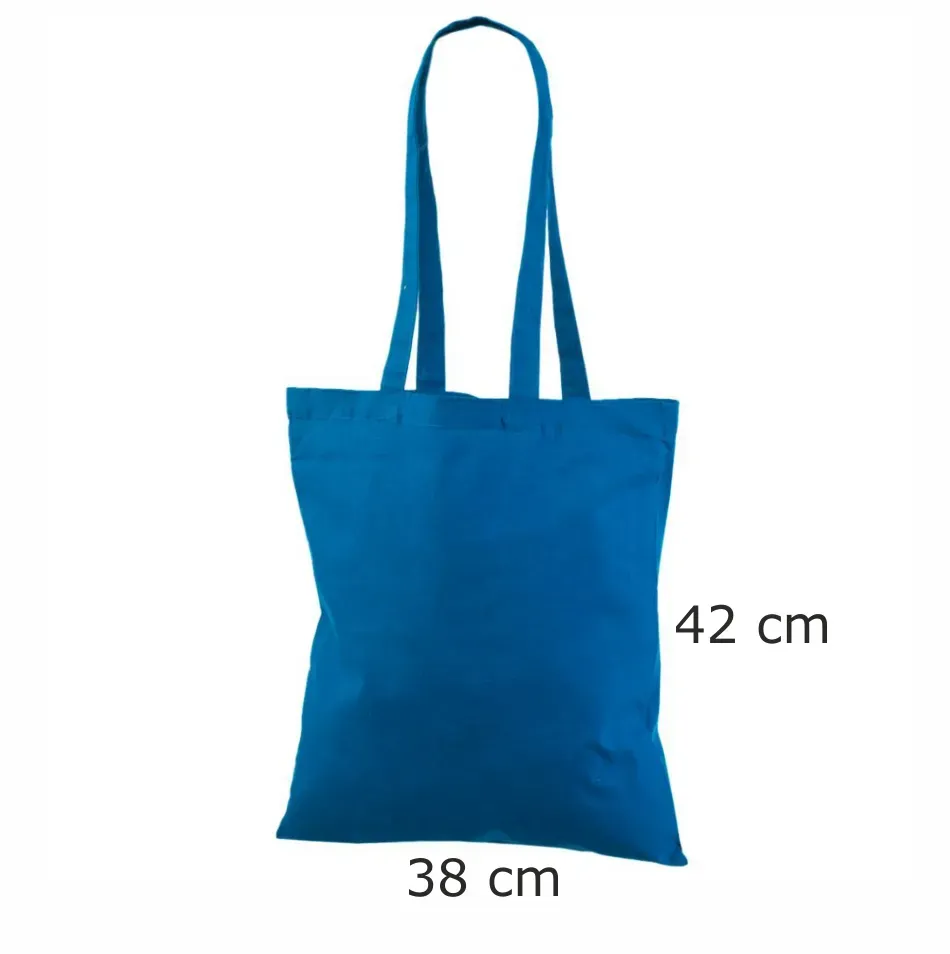 Handlenett CotBlue3842 handlenett blå 38x42 cm bomull