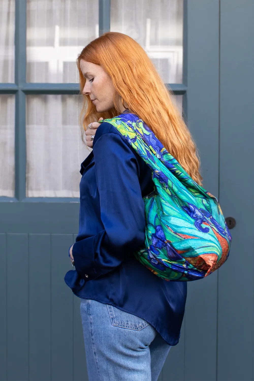 Kind Bag Van Gogh Irises handlenett medium resirkulert