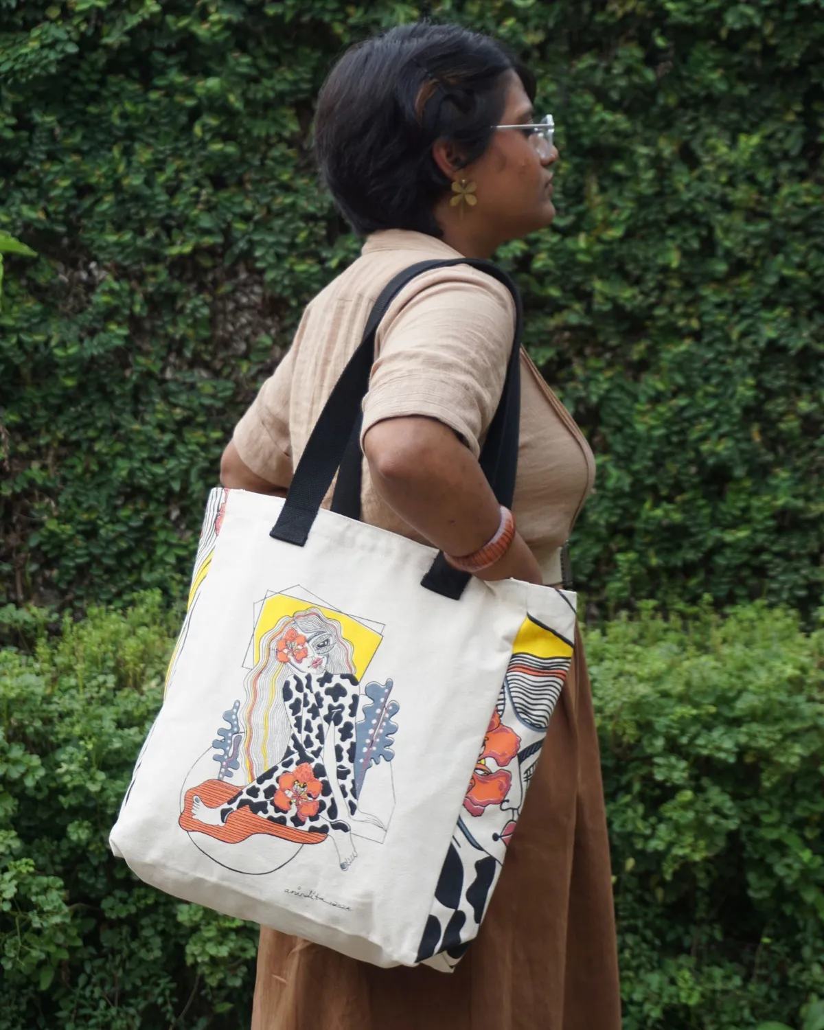 The Burlap People Anindita Bose toteveske hvit