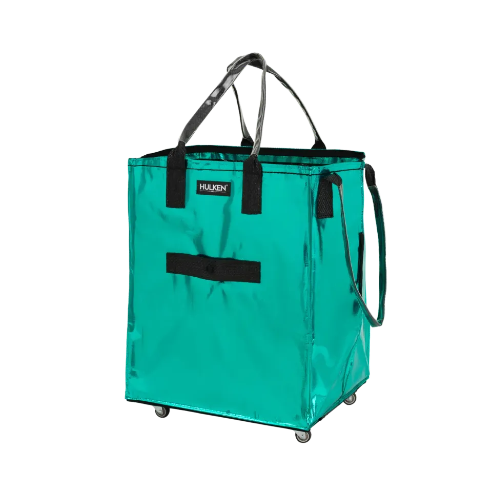 Hulken Teal trillebag turkis med hjul