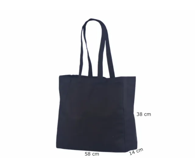 Handlenett Cotblack5038 handlenett svart 50x38+14 cm kraftig