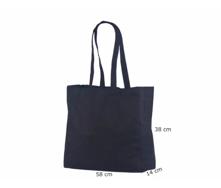 Handlenett Cotblack5038 handlenett svart 50x38+14 cm kraftig