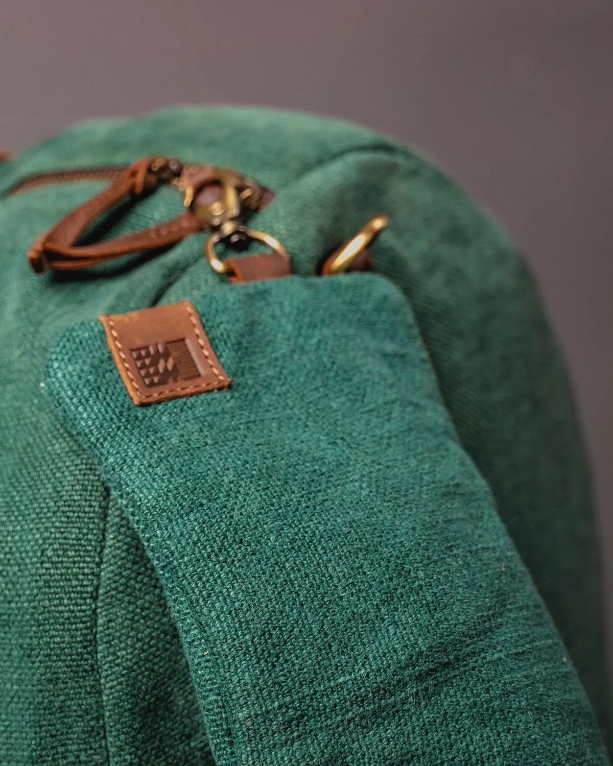 The Burlap People Original Duffel duffelbag mørk vin strie