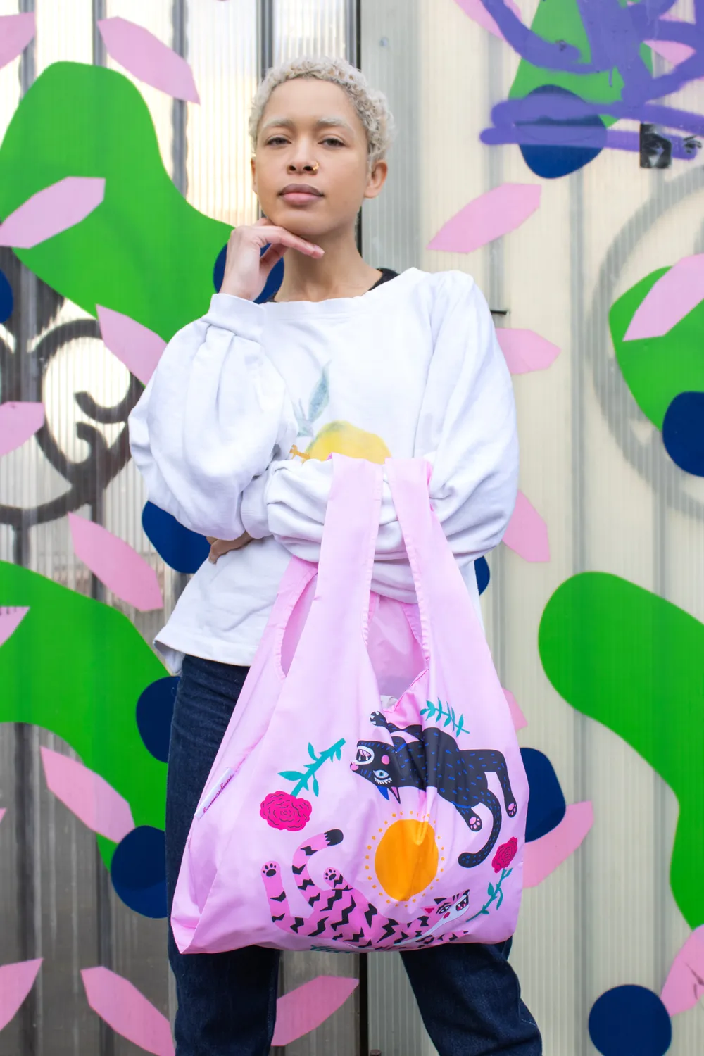 Kind Bag Amy Hastings Leaping Cats handlenett medium bærer 20 kg