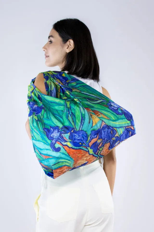 Kind Bag Van Gogh Irises handlenett medium resirkulert