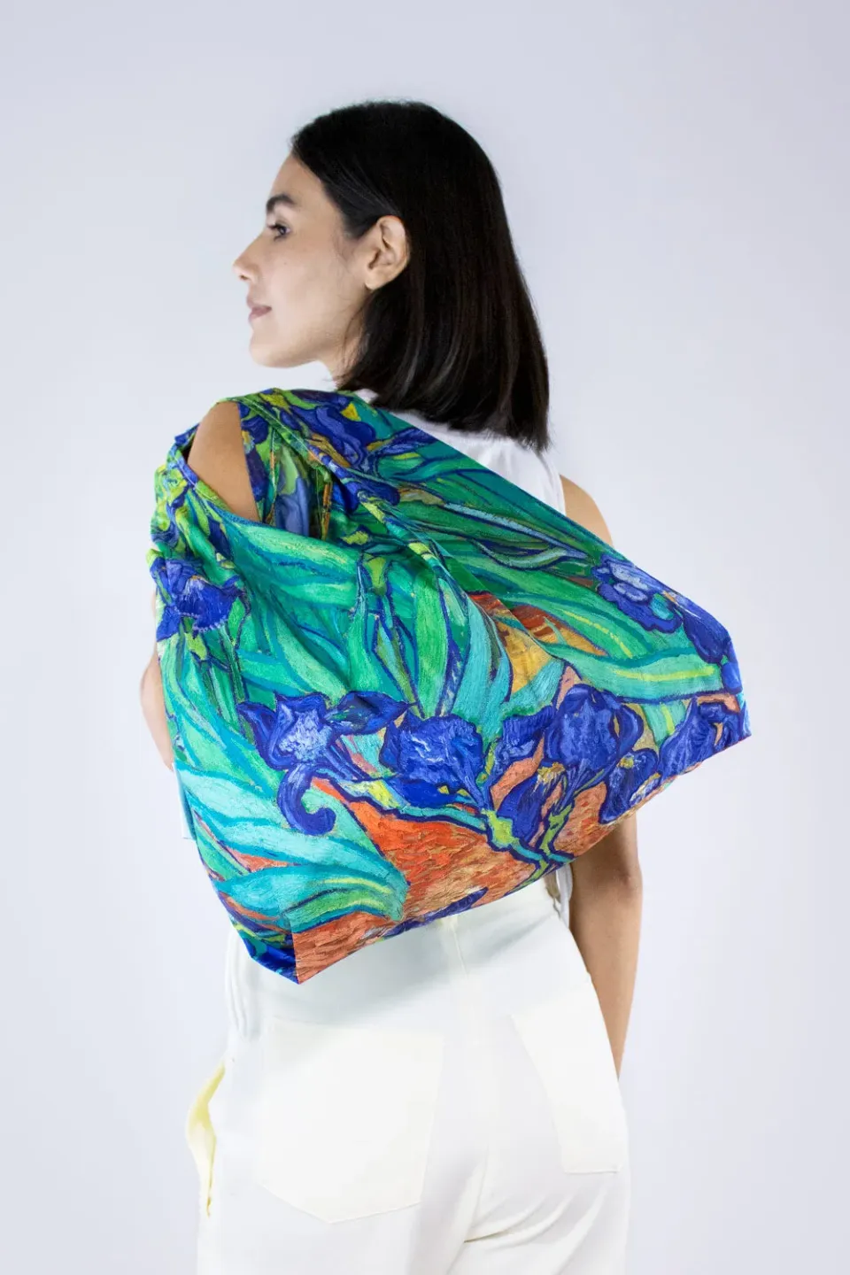 Kind Bag Van Gogh Irises handlenett medium resirkulert