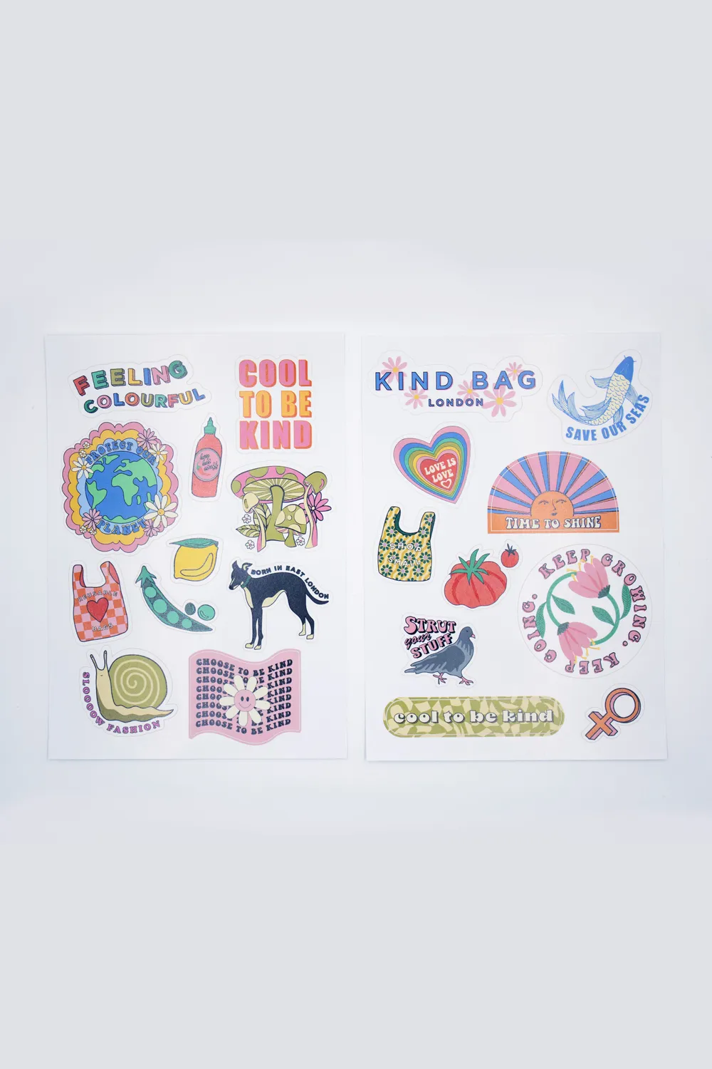 Kind Bag Stickers klistremerker 21 stk resirkulert
