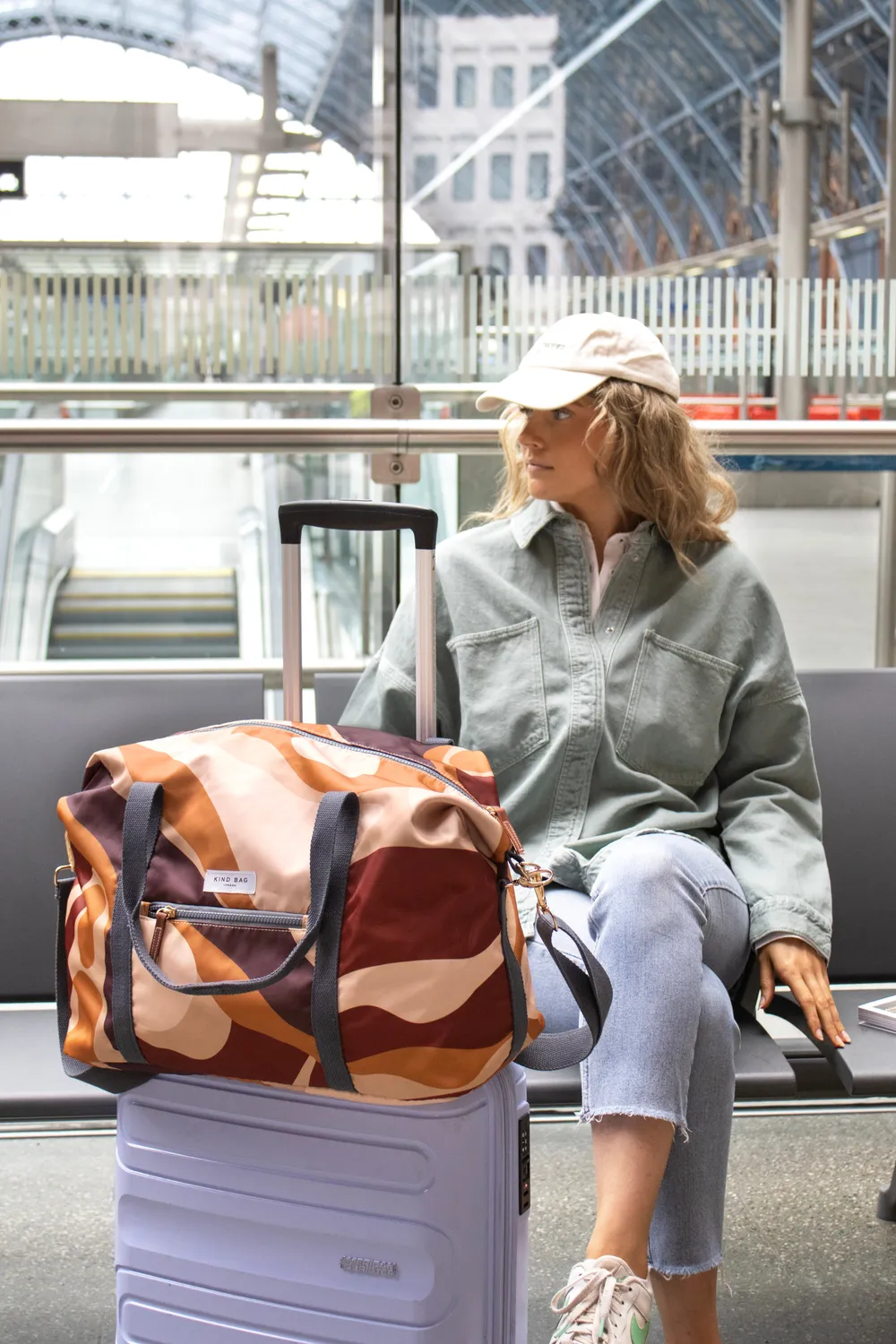 Kind Bag Weekender Abstract Caramel kabinbag beige