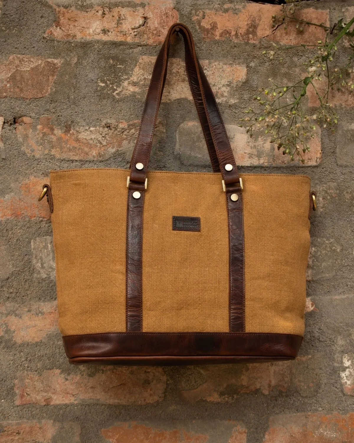 The Burlap People Boss Lady tote grønn 14 laptop strie