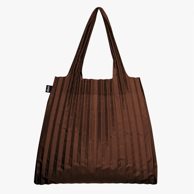 LOQI Pleated Cocoa handlenett plissert resirkulert
