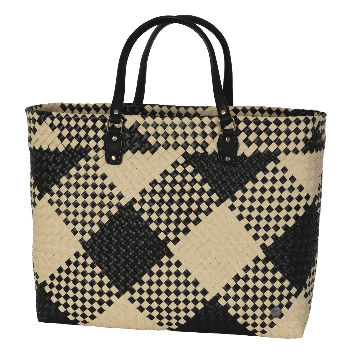 Handed By Avenue shopper svart XL rutet