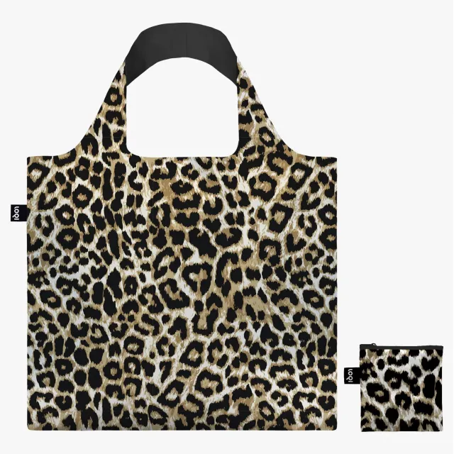 LOQI Leopard Dusk handlenett leopardmønster brun
