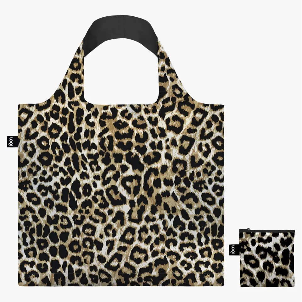 LOQI Leopard Dusk handlenett leopardmønster brun