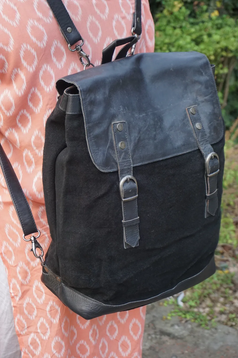 The Burlap People Custom Backpack ryggsekk svart