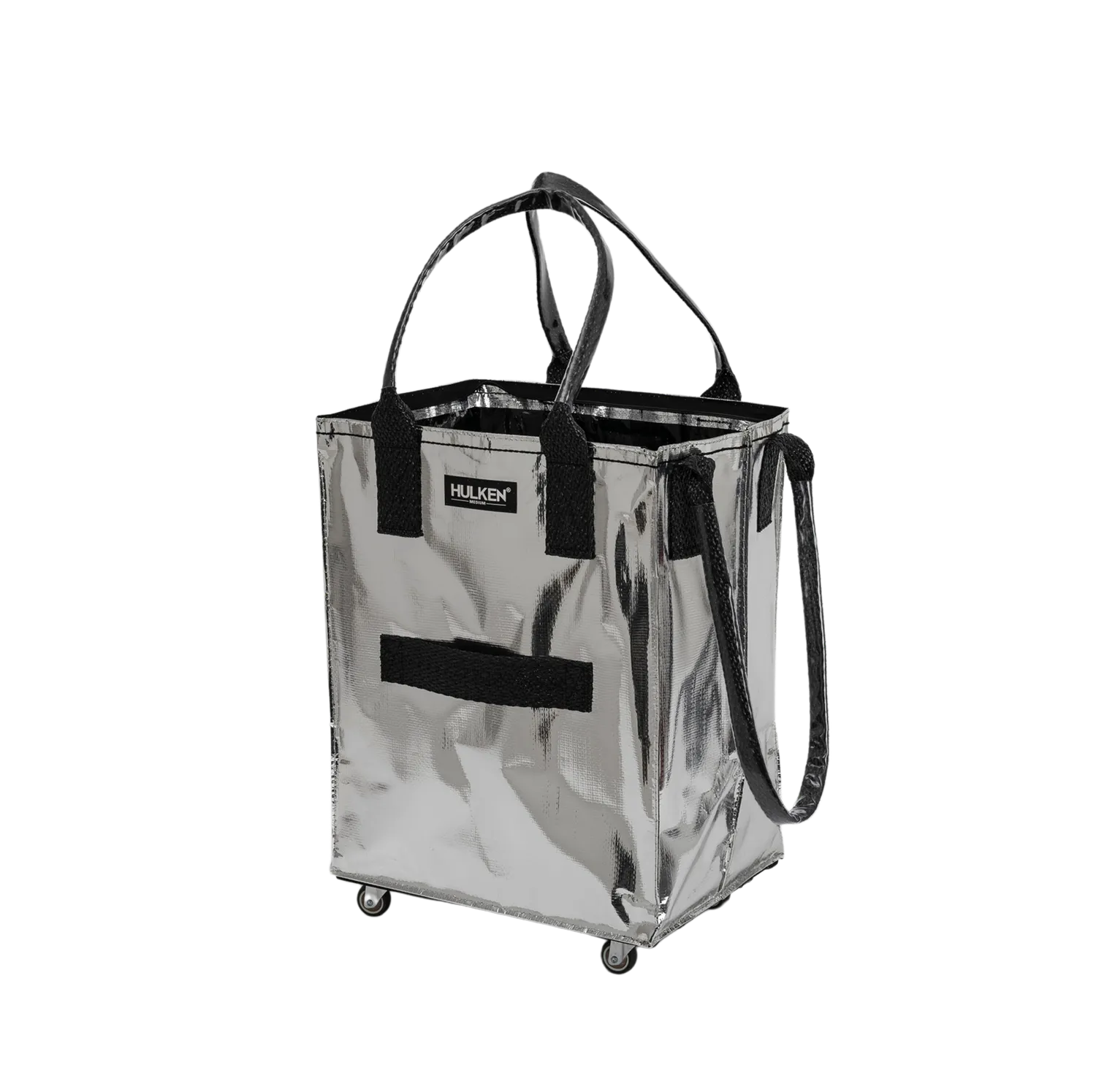 Hulken Silver toteveske på hjul sammenleggbar