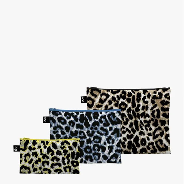 LOQI Leopard Dusk Twilight Sunset glidelåslommer 3-pk